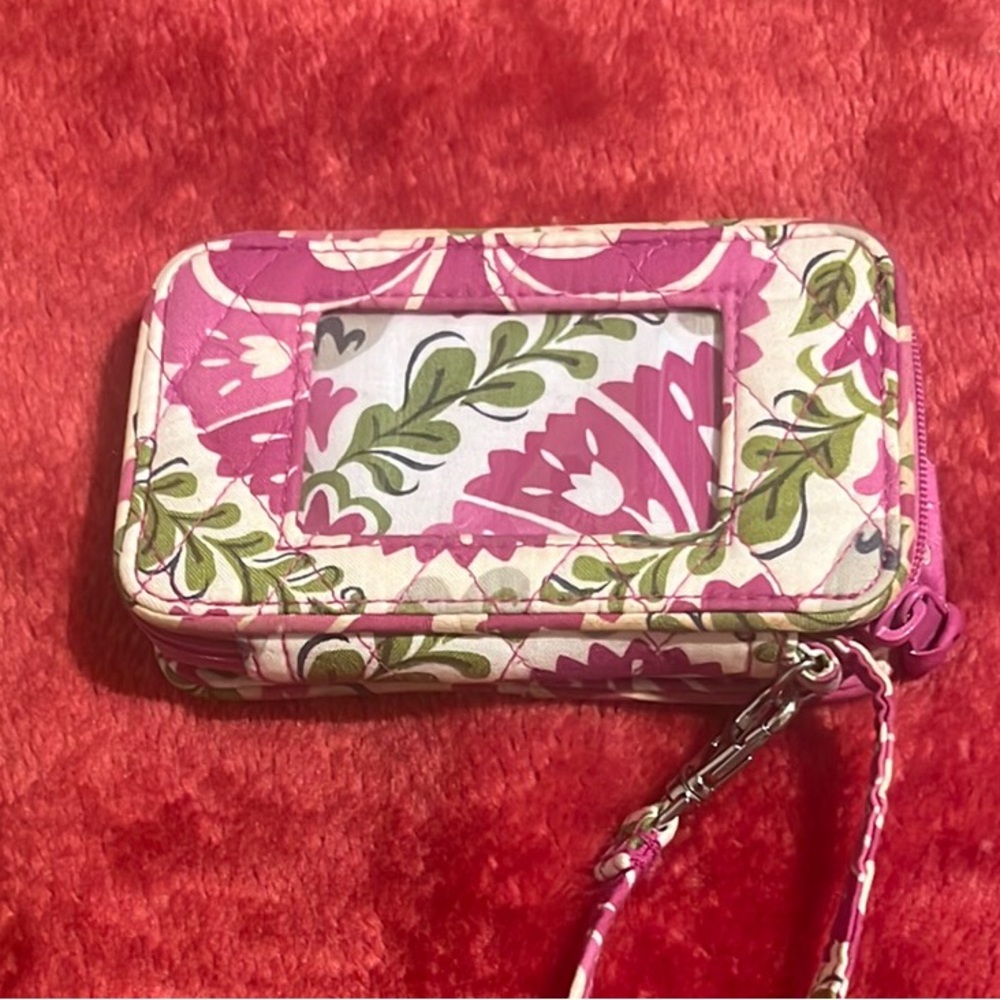 Vera Bradley Pink and Green Floral Wallet